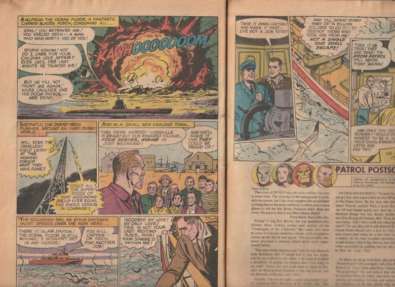 Doom Patrol #121 (1968)  The Death of The Doom Patrol !