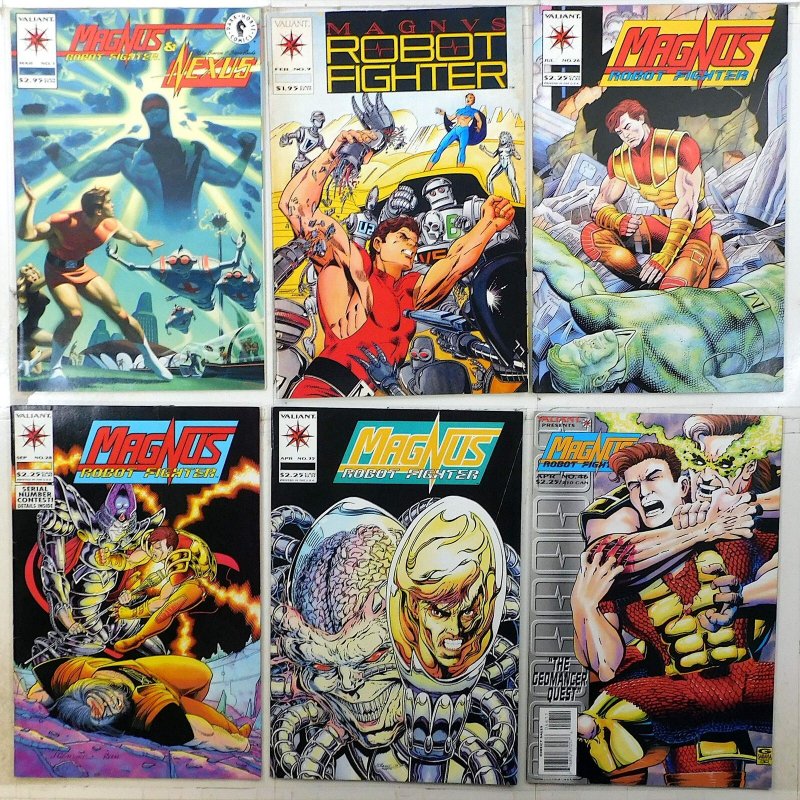 Magnus Lot 6 #9, 26, 28, 35, 46, Nexus 1 1994 Valiant Robot Fighter Comics