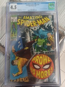 Amazing Spider-Man #79, CGC 4.5 1st Prowler Marvel Comics, 1969