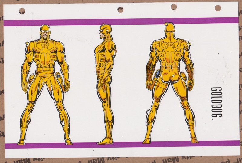 Official Handbook of the Marvel Universe Sheet- Goldbug