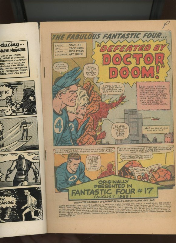 (1967) Marvel Collectors Item Classics #12: SILVER AGE! COMBINED SHIPPING! (1.8)