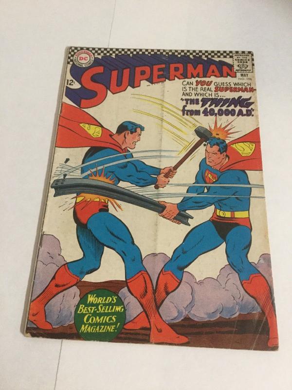 Superman 196 Gd+ Good+ 2.5 DC Comics Silver Age 