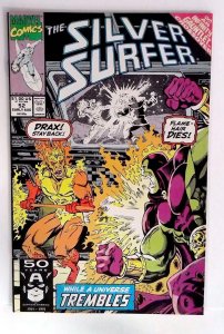 Silver Surfer #52 (1991) Marvel 8.0 VF Firestorm Drax Thanos Comic Book