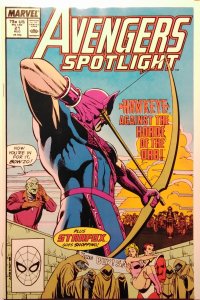 Avengers Spotlight #21 Direct Edition (1989) Hawkeye