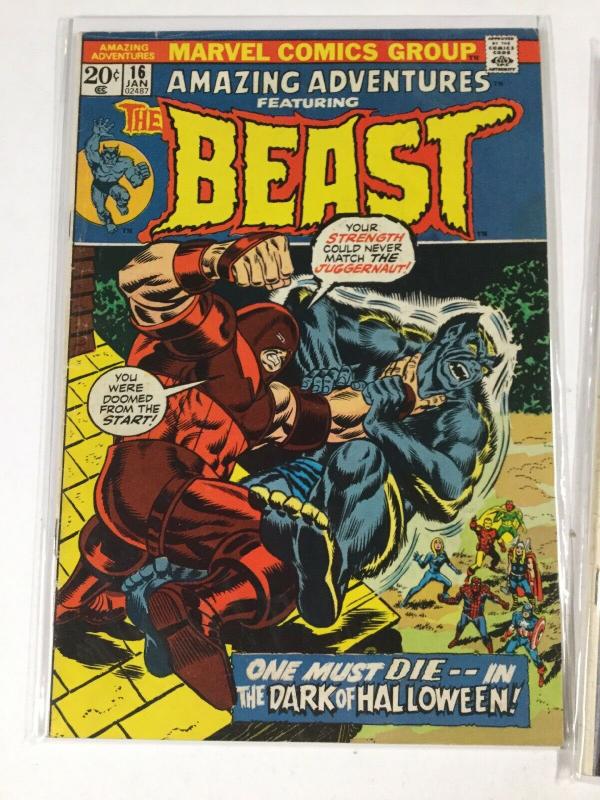 Amazing Adventures 16 17 Fn- Fine- Marvel Bronze Age Beast Stories