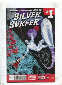 Silver Surfer #1 - Signed by Dan Slott / 1st Cameo App of Never Queen (9.2) 2014 
