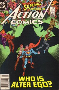 Action Comics #570 (Newsstand) VF ; DC | Superman 1985 Who Is Alter Ego?