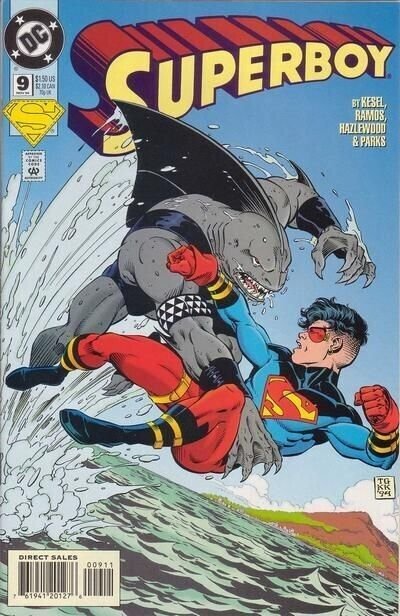 Superboy 9 1994 Key 1st Full App Of King Shark Cover Art By Tom Grummett Comic Books 5726