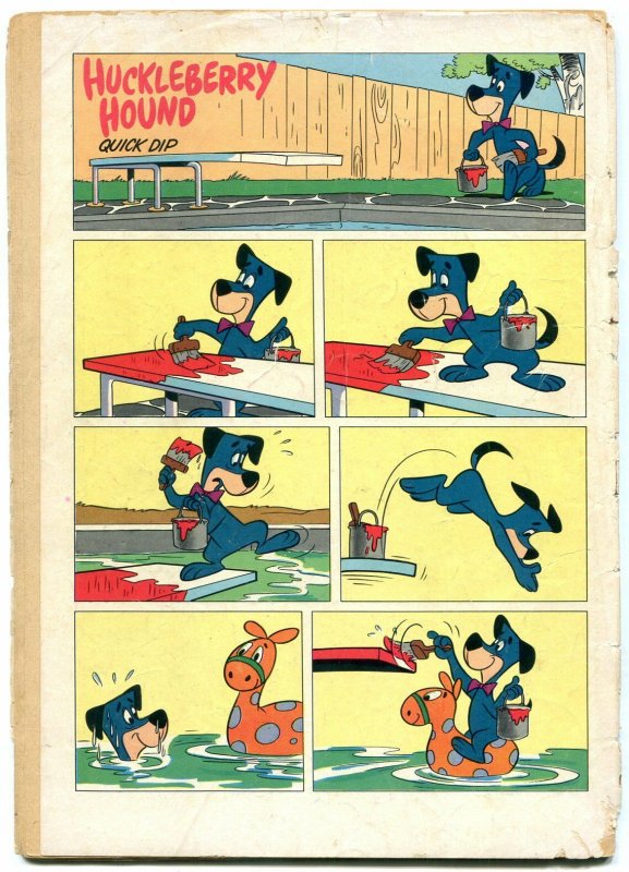 Huckleberry Hound #5 1960- Dell Comics- Bicycle cover reading copy
