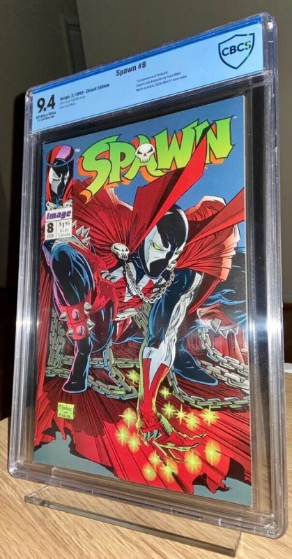 Spawn #8 - Key comic & 1st appearance of Vindicator! CBCS 9.4 - New Slab!