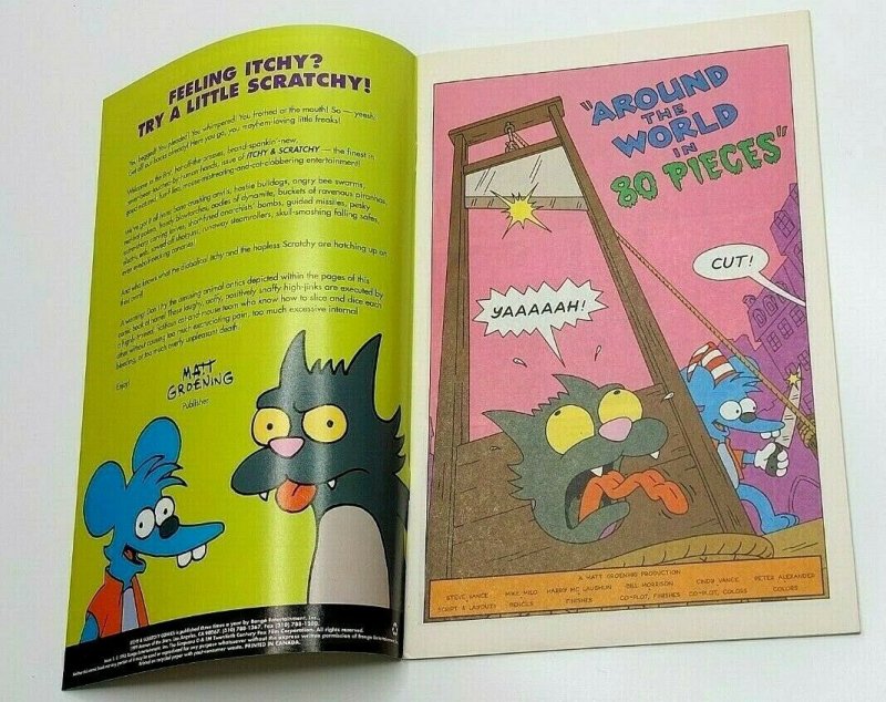 ITCHY & SCRATCHY COMICS #1 POSTER INTACT NEVER READ 1993 