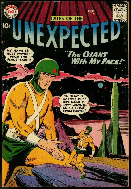 TALES OF THE UNEXPECTED #38 1959 DC ROCKET COVER VG