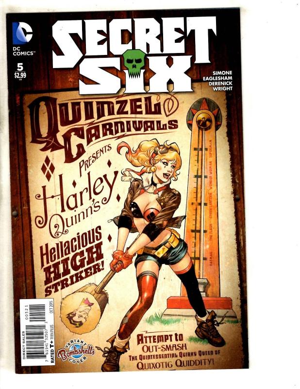 Secret Six # 5 NM 1st Print Bombshell Variant DC Comic Book Harley Quinn J303