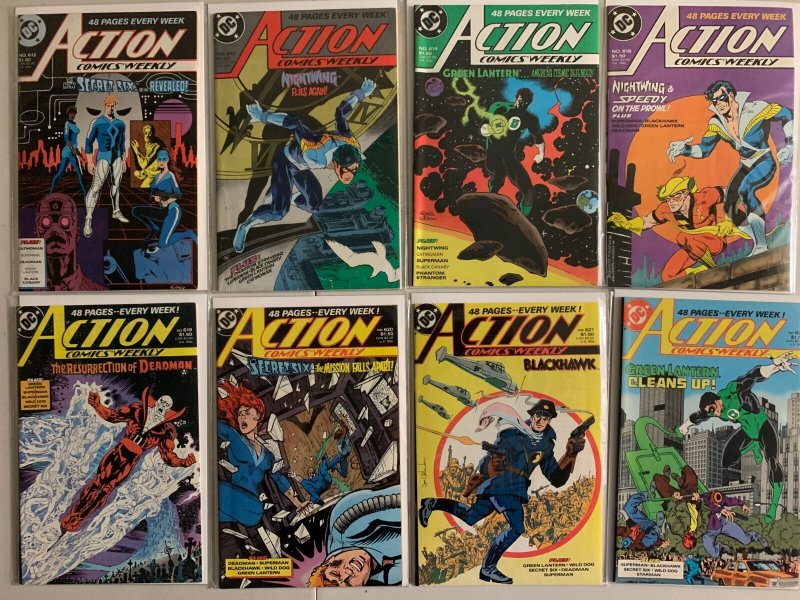 Action Comics Weekly lot #601-639 28 diff avg 6.0 (1988-89)