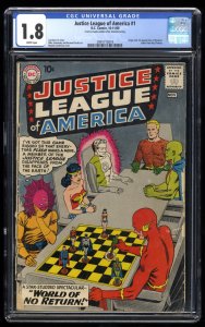 Justice League Of America #1 CGC GD- 1.8 White Pages 1st Despero!