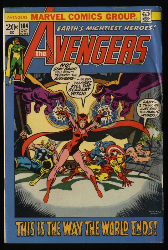 Avengers #104 GD+ 2.5 Marvel Comics Thor Captain America