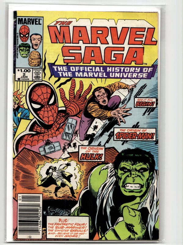 The Marvel Saga The Official History of the Marvel Universe #2 (1986) Marvel Saga