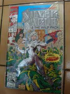 Silver Sable and the Wild Pack #1 (1992) Embossed SIlver Foil Cover