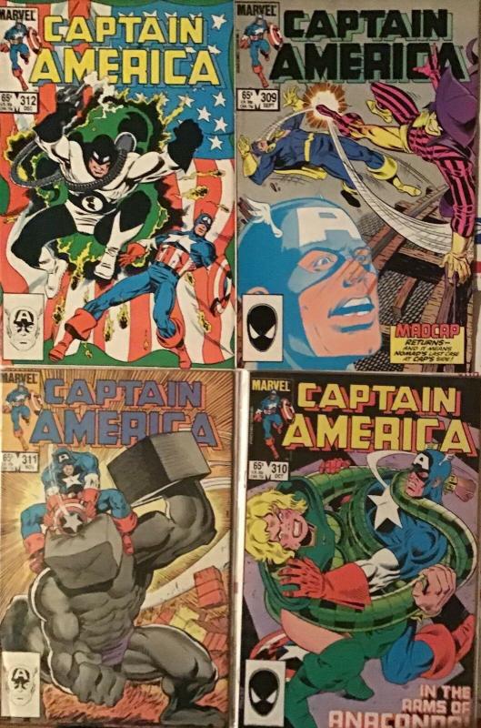 CAPTAIN AMERICA (1984) MARVEL #309-#312–4 BOOK LOT!FIRST SERPENT SOCIETY.!NM+