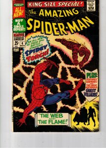 The Amazing Spider-Man Annual #4 (1967) High-Grade Spidey vs Torch VF/NM C�...