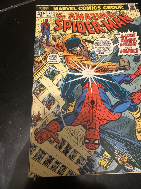 The Amazing Spider-Man #123 (1973) Guessstarring luke cage