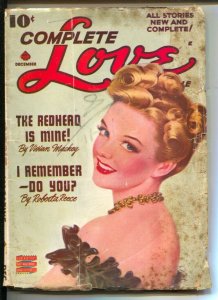 Complete Love 12/1943-Ace-pin-up girl portrait cover-WWII issue-Doris Knight-...