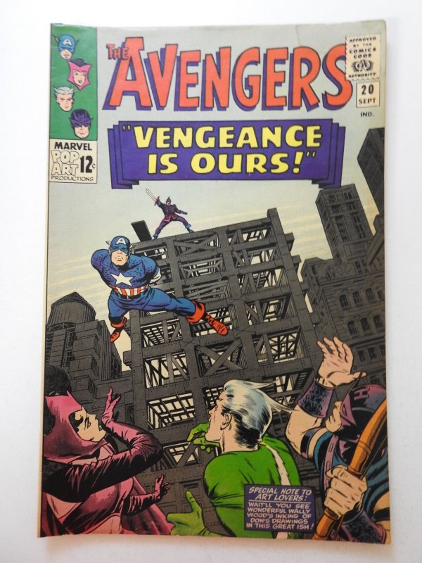 The Avengers #20 (1965) Sharp VG Condition! Stain B/C