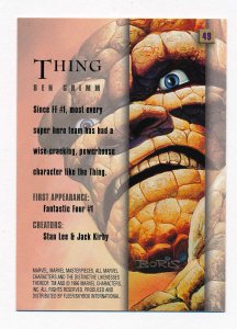 1996 Marvel Masterpieces #49 Thing