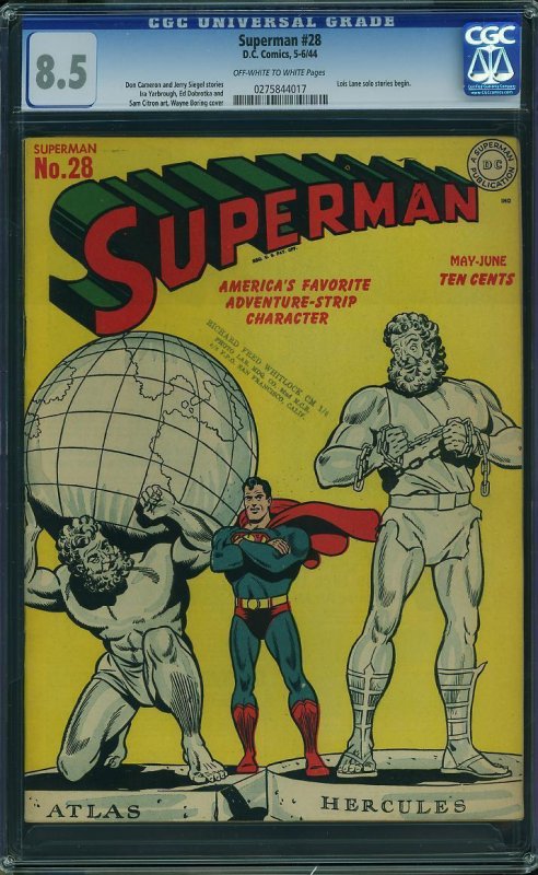 Superman #28 (1944) CGC 8.5 VF+