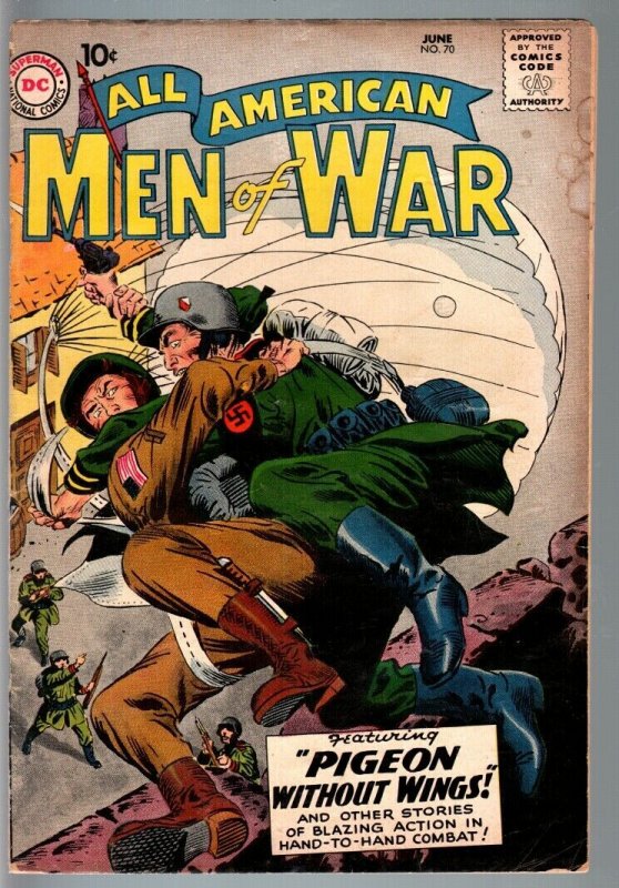 ALL AMERICAN MEN OF WAR #70-1959-WWII-DC-SILVER AGE VG