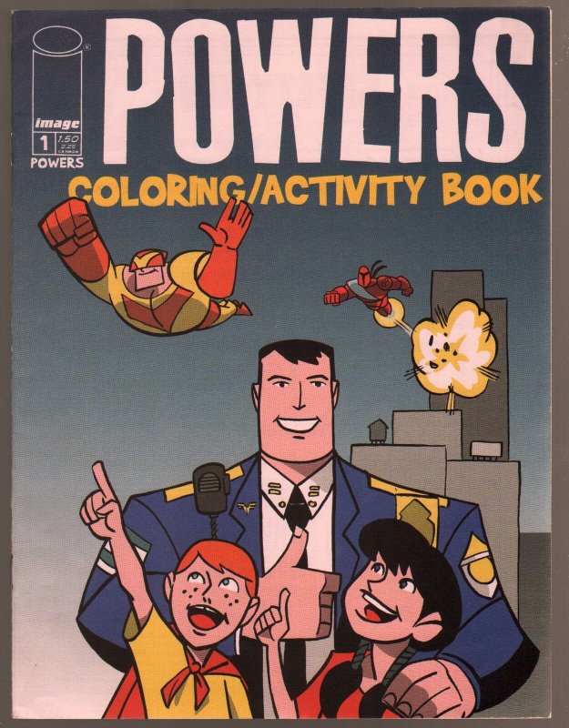 Powers Coloring / Activity Book #1 2001-giveaway for Police Dept-Oeming-NM 