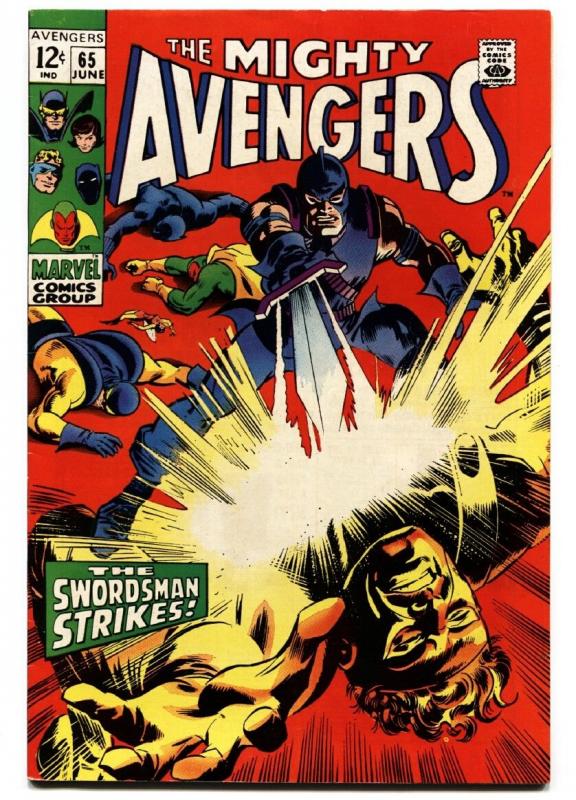 AVENGERS #65 comic book 1969- last 12 cent issue -MARVEL- SWORDSMAN- VF