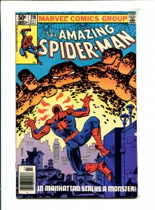 Amazing Spider-Man #218 - Frank Miller Cover / Newsstand (6.5/7.0) 1981