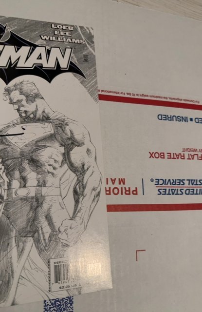 Batman #612 Second Print Cover (2003)Jim lee sketch signed by LEe