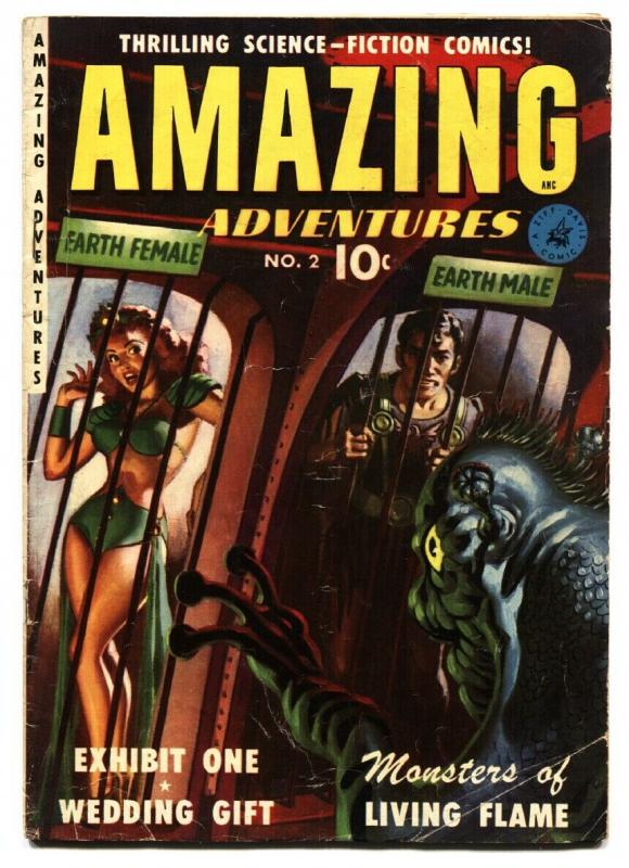 Amazing Adventures #2 1951 Saunders cover- Pre-code Horror