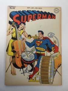 Superman #42 (1946) FN Condition! 1/2 in tear bc, pencil fc