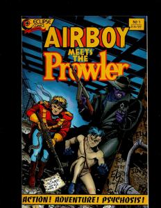 Lot of 12 Airboy Eclipse Comics Comic Books #38-48, Airboy Meets Prowler #1 JF21
