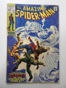 The Amazing Spider-Man #74 (1969) FR/GD Condition moisture damage, rusty staples