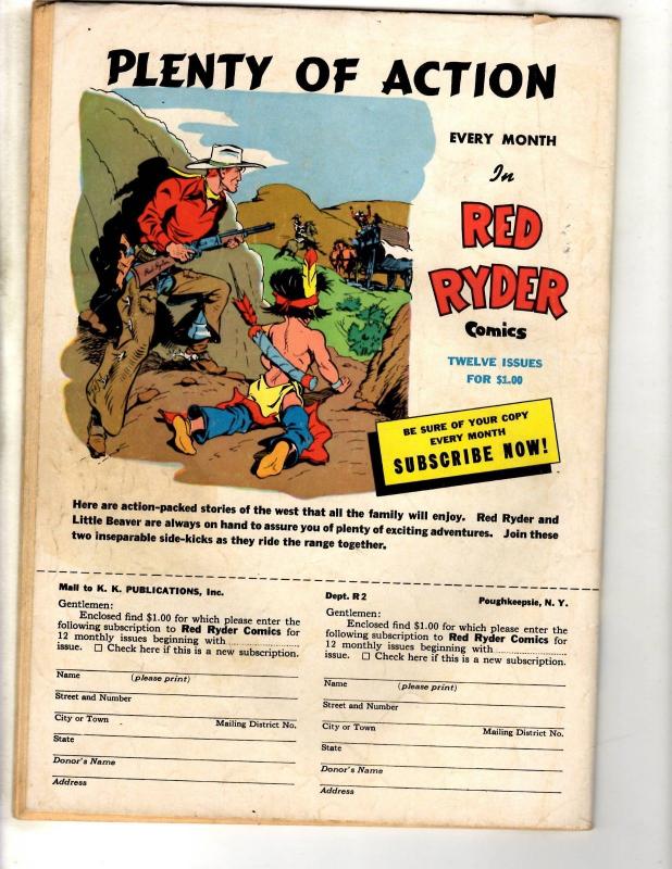 Red Ryder Comics # 91 FN Dell Silver Age 1951 Comic Book Western Cowboys JL9