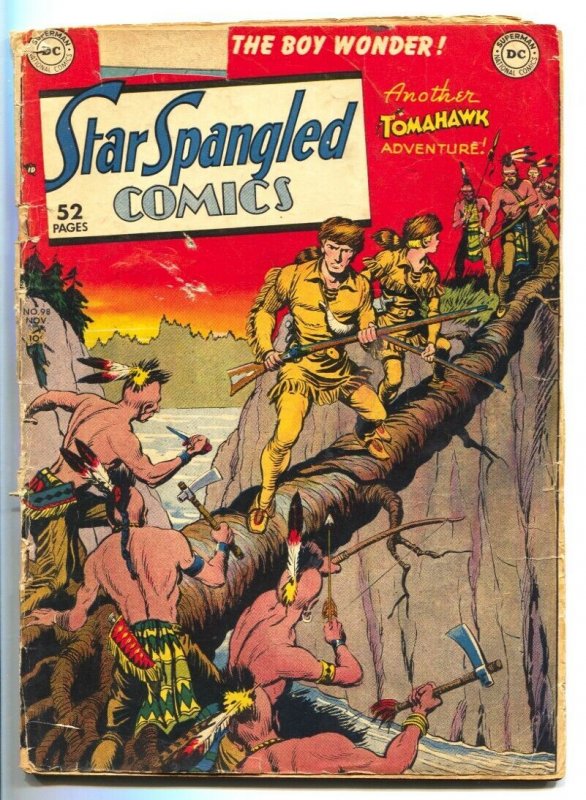 Star Spangled Comics #98 1949- Tomahawk- Robin- Batman Cameo G-