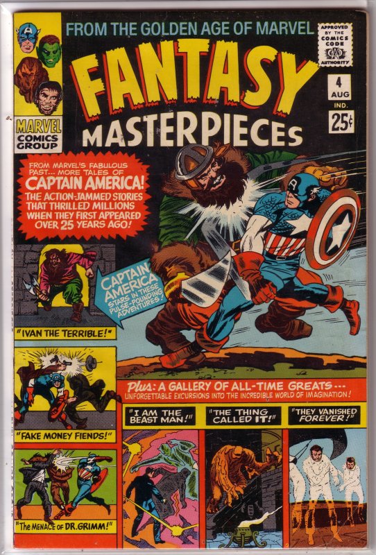 Fantasy Masterpieces   vol. 1   # 4 VG (rep. CA #4) Captain America golden age