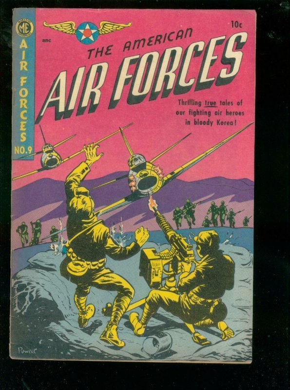 AMERICAN AIR FORCES #9 1952-JET POWERS-VIOLENT KOREA -good G