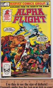 ALPHA FLIGHT #1 (Aug 1983)  NM- 9.2 white paper! 1st Puck, Tundra, Marrina