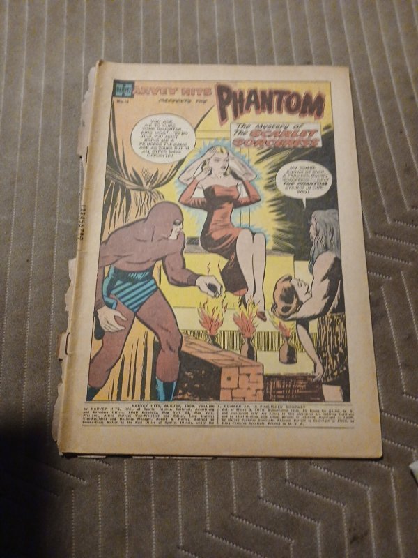 Harvey Hits The Phantom #12 Comics 1958 Bob Powell Art Silver Age Superhero Book