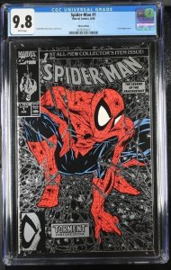 SPIDER-MAN #1 CGC 9.8 TODD MCFARLANE SILVER EDITION WHITE PAGES 5012