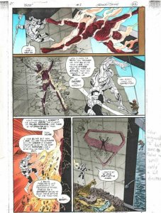 Gog (Villains) #1 p.22 Color Guide Art - Magog kills a Superman - by John Kalisz