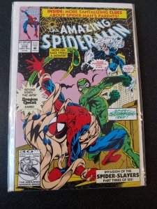 ​AMAZING SPIDER-MAN #370 Marvel Comics 1992 NM vs Scorpion & Black Cat!