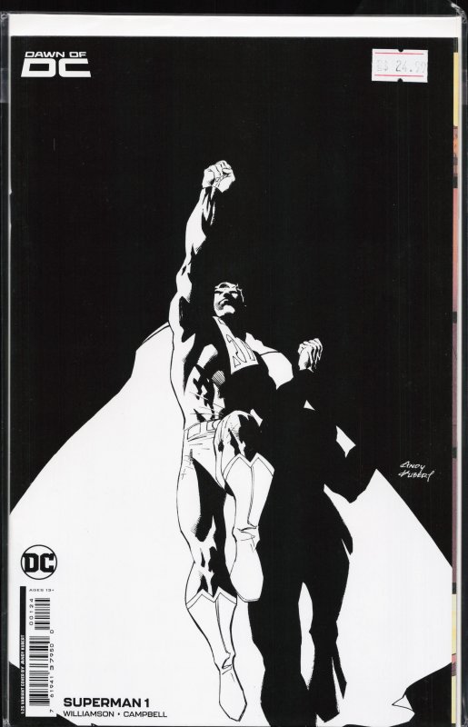 Superman #1 Kubert Black and White Cover (2023) Superman