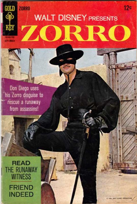 Zorro, Walt Disney Presents #7 (Sep-67) VF+ High-Grade Zorro