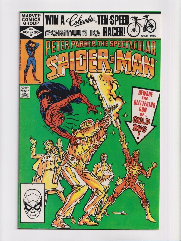 Spectacular Spider-Man #62 Marvel Comics 1982 VF- Sharp Copy Bronze Age 